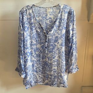 GRAND & GREENE SHEER TUNIC BLOUSE